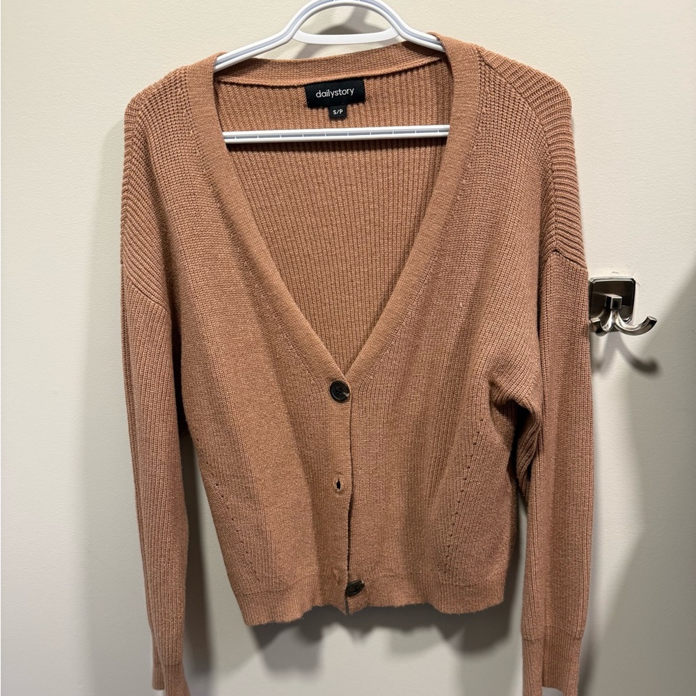 Women's Brown Cardigan Sweater